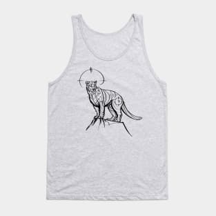 Mountain Lion - black line Tank Top